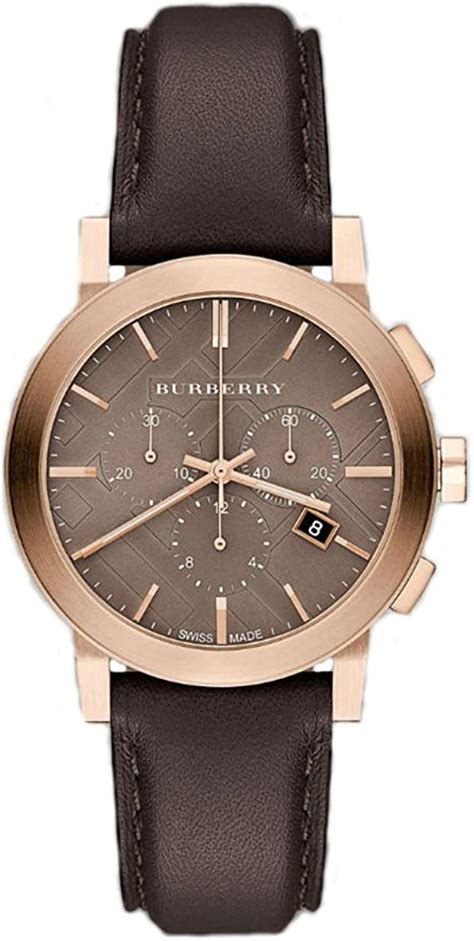 Burberry The City Chocolate Leather Unisex Watch BU9755